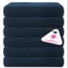 Casa Copenhagen 6-Piece Small Bath Towel Gift Set, Navy Blue, 600 g/m² view 1