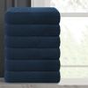 Casa Copenhagen 6-Piece Small Bath Towel Gift Set, Navy Blue, 600 g/m² view 2