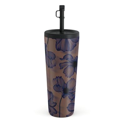 BURGA 700 ml Travel Mug with Lid, Insulated Stainless Steel Coffee Cup, Keeps Drinks Hot for 6 Hours and Cold for 24 Hours, Leakproof Straw Lid, Fits Cup Holders