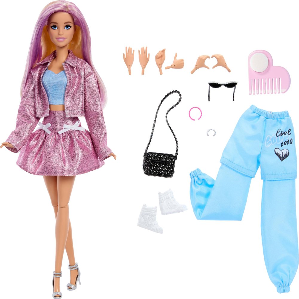 Barbie Deluxe Style Doll with Barbiecore Pink-Metallic Skirt and Jacket