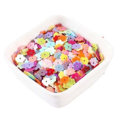 6 mm Flat Plum-Colored Sequins in Assorted Colors, 720 Pieces, Center Hole, for DIY Crafts and Sewing (Random Assortment)