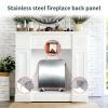 Stainless Steel Fireplace Firebox Rear Panel view 2