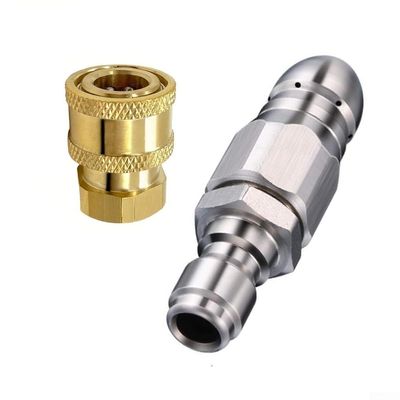 Industrial Sewer Jet Nozzle, 5000 PSI, 1/4-Inch Quick Connect