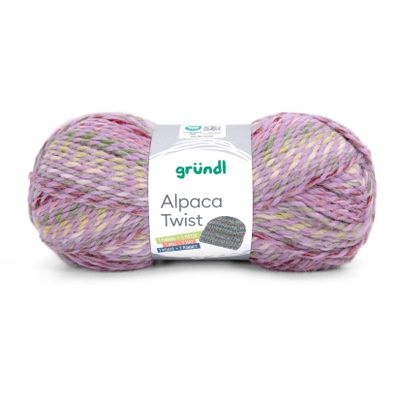 Gründl Alpaca Twist Yarn, 1 Skein, 100 g, Rose-Green-Bordeaux