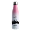 Gravur-Max Personalized Stainless Steel Water Bottle, 500 ml, White/Pink view 1