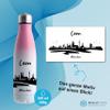 Gravur-Max Personalized Stainless Steel Water Bottle, 500 ml, White/Pink view 4