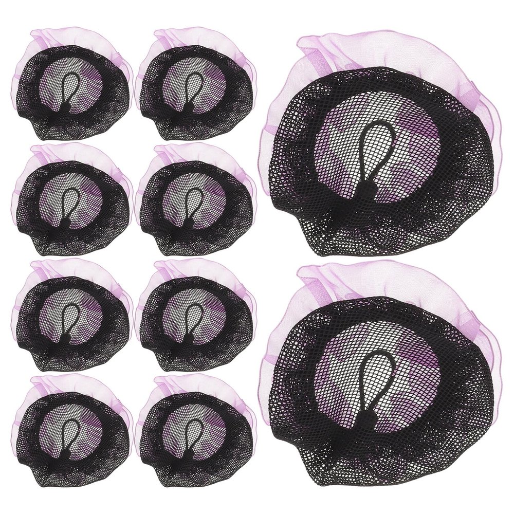 Invisible Ballet Hair Nets, 20 Count, Polyester, Purple