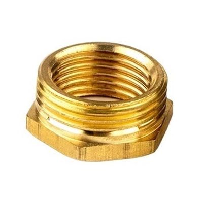 Brass Hex Reducing Adapter for Hose Fittings, 1/8" to 1/2" BSP Male-to-Female Thread