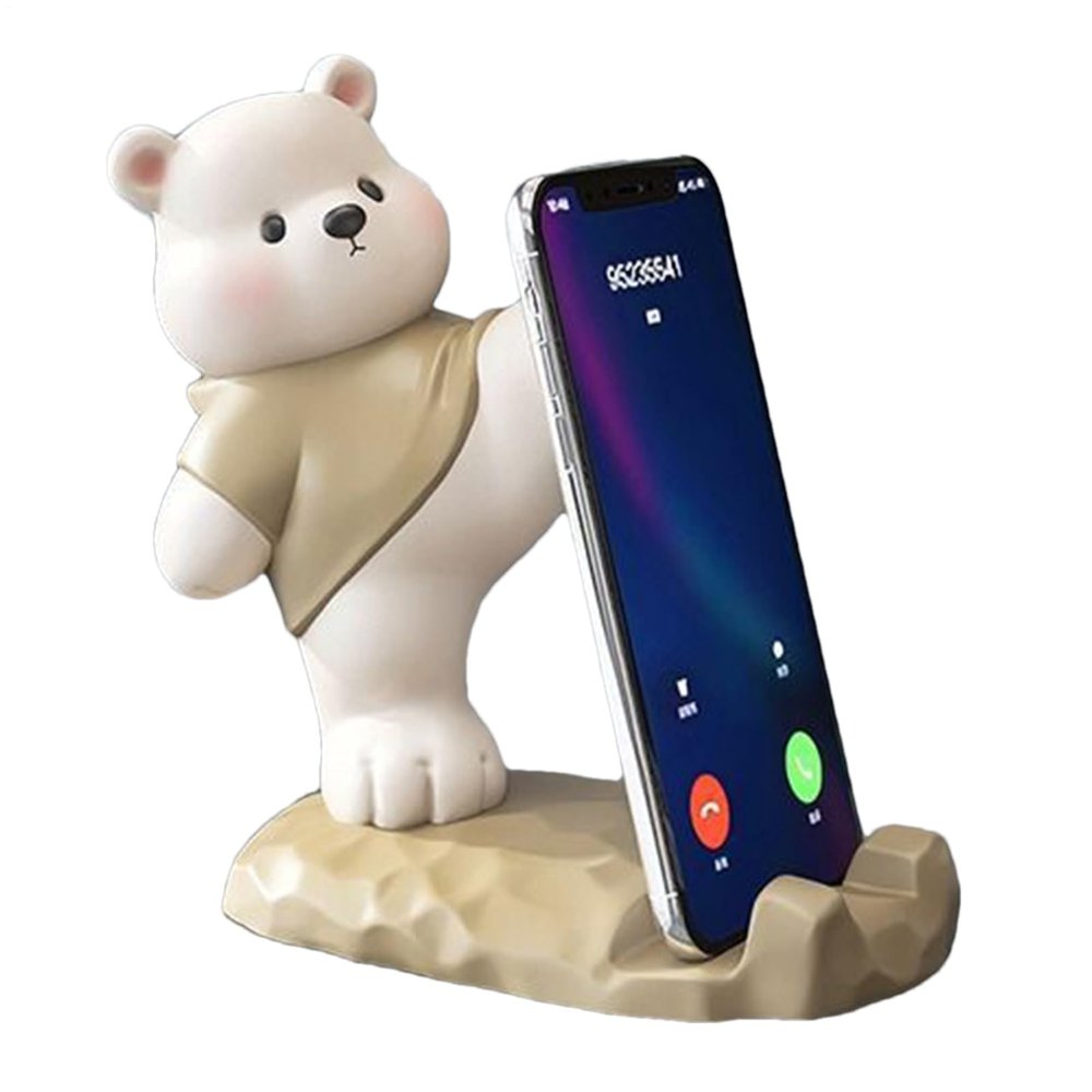 Cute Bear Phone Stand with Movable Joints, Non-Slip