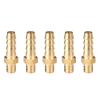 5-Piece Brass Tube Adapter Set, Hose Barb to Metric Male Thread, M3–M10 view 1