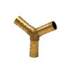 Brass Y-Shaped 3-Way Hose Adapter, 3 Pieces, OD 16 mm view 2