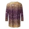 Women's New Year's Eve Glitter Sequin Tunic Top, Purple, L view 4