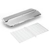 Gettimore Folding Stainless Steel Campfire and Charcoal Grill for Outdoor Camping, Beach, Picnics, or Backyard Cooking, Portable Quick-Assembly, Silver view 2