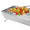 Gettimore Folding Stainless Steel Campfire and Charcoal Grill for Outdoor Camping, Beach, Picnics, or Backyard Cooking, Portable Quick-Assembly, Silver view 4