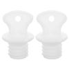 Hot Water Bottle Stoppers, 2-Pack, White Plastic Replacement Plugs view 1