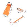 Healeved Snorkeling Set with Mask, Snorkel and Fins, Lightweight, Comfortable and Compact, Size 35–39, Orange view 2