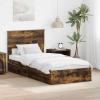 vidaXL Storage Bed Smoked Oak 75 x 190 cm Engineered Wood view 2