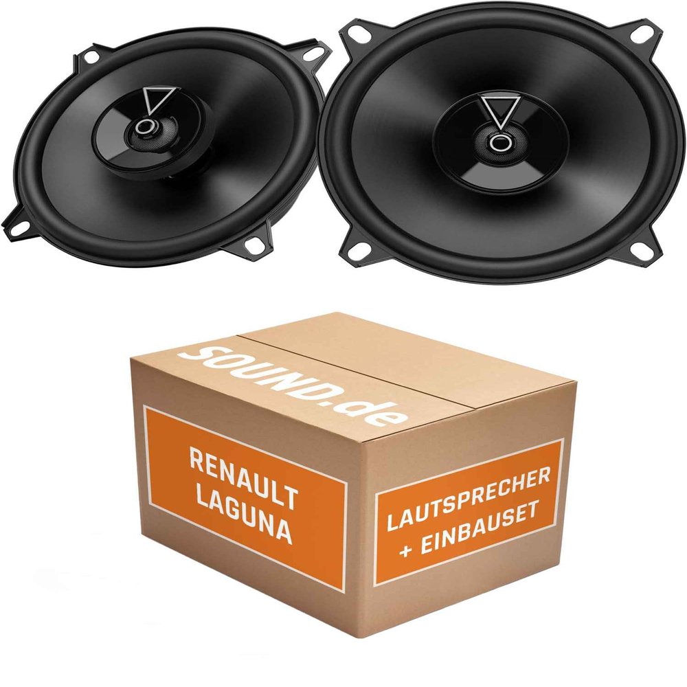 Speaker Installation Kit for JBL Club3 54F, Compatible with Renault Laguna II Front | 2x Mid-Bass Speakers with Integrated Tweeters, 135W Max