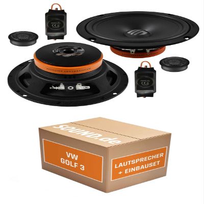 JUST SOUND Car Audio Speaker Installation Kit for Musway MAE62C, VW Golf III, 3 Ohms
