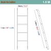 Hook-On/Standing Bunk Bed Ladder, White Metal, 1.5 m Hook Version view 2