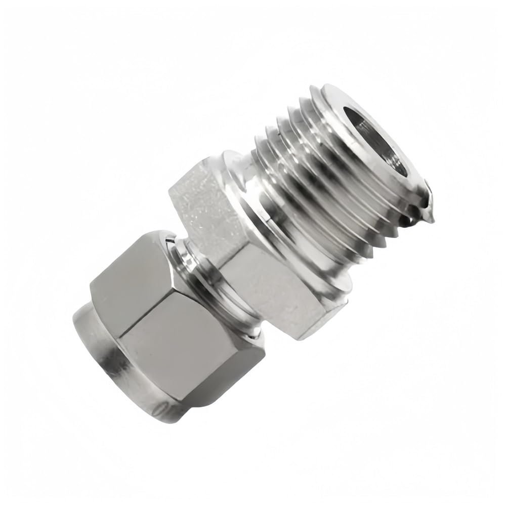 304 Stainless Steel Double-Ferrule Tube Fitting, 6–14 mm, 1 pc (10 mm × 3/8 in)