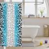 Homemissing Blue Glitter Leopard/Cheetah Shower Curtain, 180 x 180 cm, 12 Hooks view 3