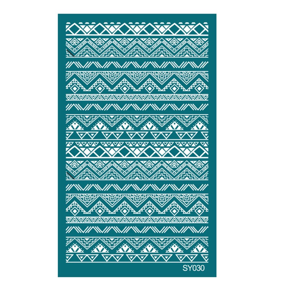 SHYYOULQE Geometric Reusable Silk Screen Stencils for Clay