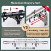 zqagBaod Aluminum Side-Mount Curtain Track with Noise Reduction and Stainless Steel Rollers (Gray, 180 cm/70.8 in, 2 x 90 cm) view 3