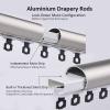 zqagBaod Aluminum Side-Mount Curtain Track with Noise Reduction and Stainless Steel Rollers (Gray, 180 cm/70.8 in, 2 x 90 cm) view 4