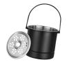 Garosa 1 L Stainless Steel Ice Bucket with Filter Plate, Black view 2