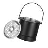 Garosa 1 L Stainless Steel Ice Bucket with Filter Plate, Black view 4