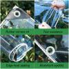 Transparent Tarp 217 x 270 cm, Heavy-Duty PVC Cover with Reinforced Eyelets view 4