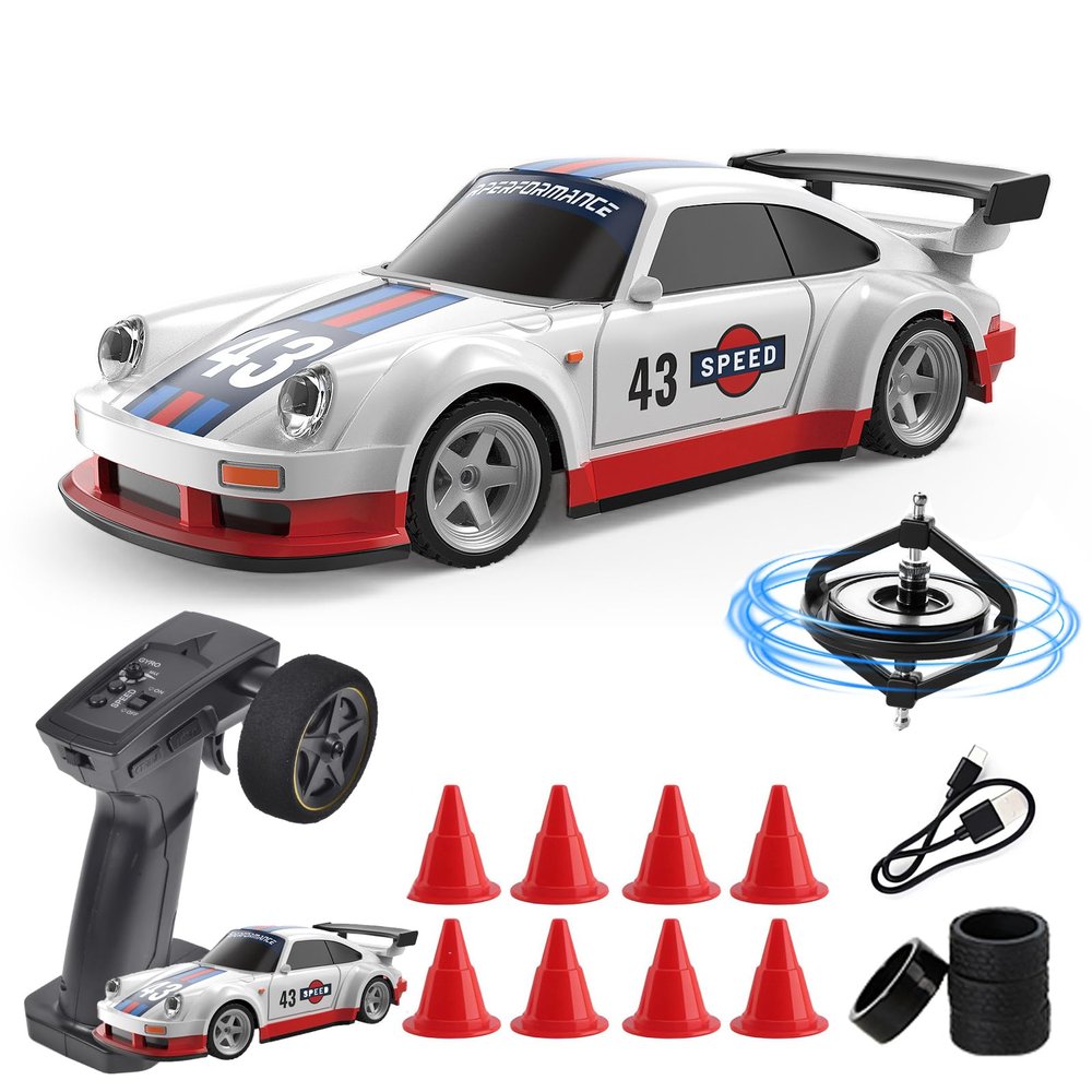 Vefacion Mini RC Drift Car with Gyro, 1:43 Scale, 4WD, 2.4 GHz, 15 km/h