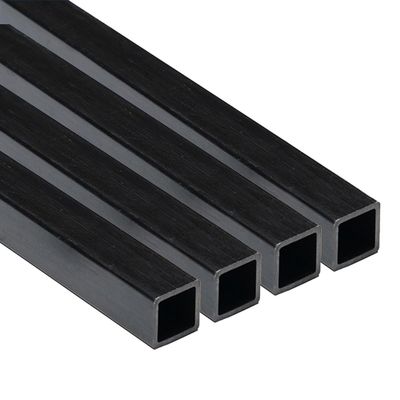 4-Pack Carbon Fiber Square Tubes, 500 mm Long, Hollow Pultruded Rods, 3–10 mm, for RC Aircraft, Drones and DIY Projects (8 × 6.5 mm)