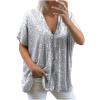 Guhmomh Women's Silver Sequin Short-Sleeve Top view 1