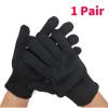 HEALBYBLE 1 Pair Black Steel Wire Mesh Cut-Resistant Gloves, Size L view 2
