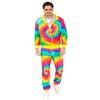 TrendandStylez 80s/90s Tracksuit Costume, 25 Loud Designs, Comic, Leopard & Neon, Unisex, for Carnival & Theme Parties (Rainbow, XL) view 2