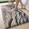 DEXI Non-Slip Bath Mat 60 x 110 cm, Washable Soft Microfiber Bathroom Rug, Absorbent, Beige Gray view 1