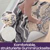 DEXI Non-Slip Bath Mat 60 x 110 cm, Washable Soft Microfiber Bathroom Rug, Absorbent, Beige Gray view 4