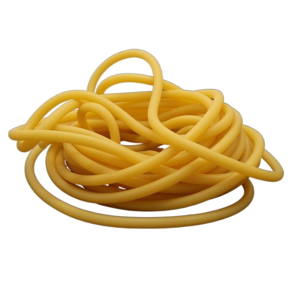Yellow Natural Latex Rubber Tubing, 5 m, 8 mm ID × 12 mm OD
