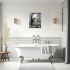 Dazzlewall Funny Leopard Wall Art, Leopard in Bathtub Print, Black-and-White Animal Poster with Frame, 12 x 16 in view 2