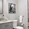 Dazzlewall Funny Leopard Wall Art, Leopard in Bathtub Print, Black-and-White Animal Poster with Frame, 12 x 16 in view 4