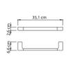 Gedy Pirenei Towel Holder, 35 cm, Brass, Rose Gold view 3