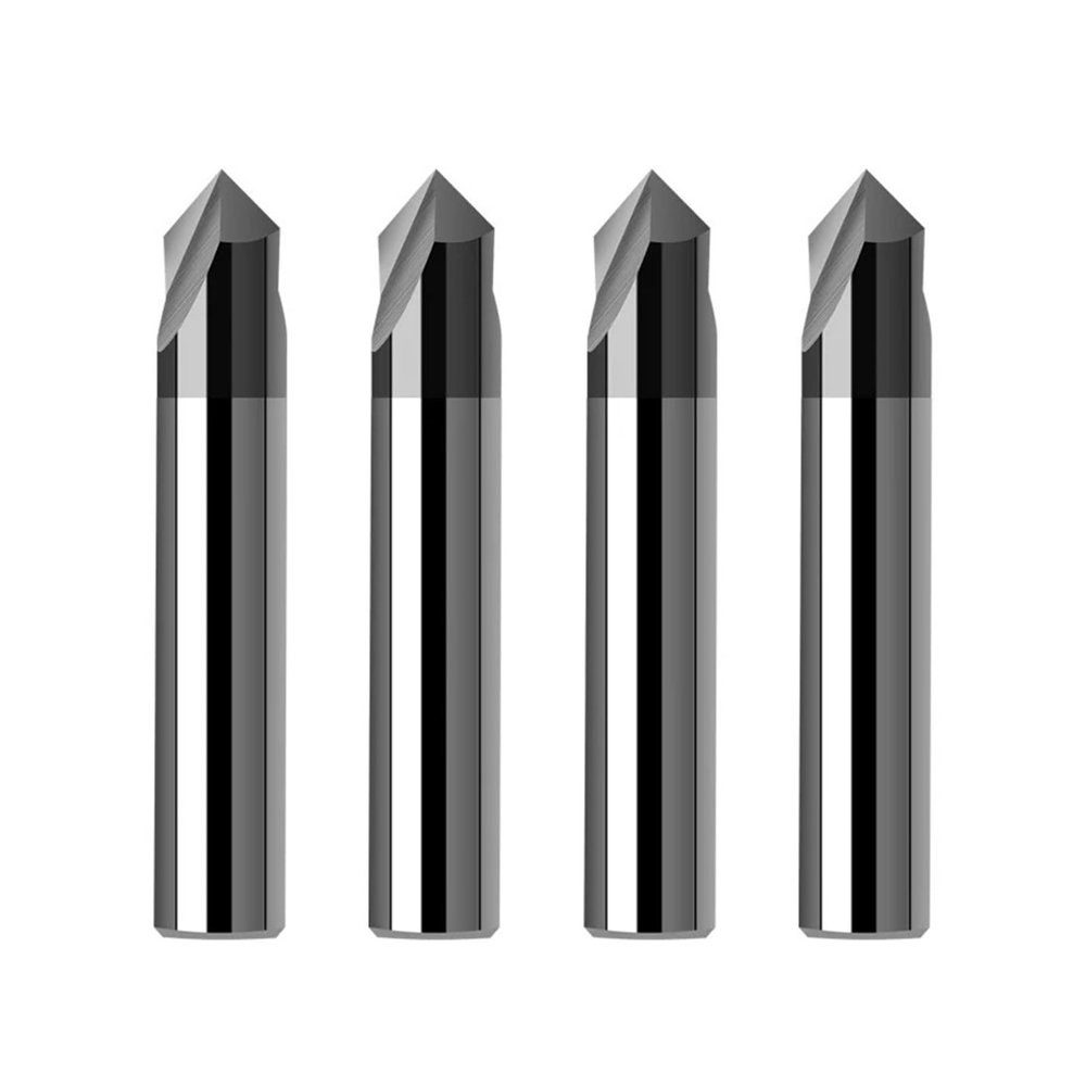 XLANDALYUEFA Carbide Countersink Cutter Set, 60°/90°/120°, Coated, 3-Flute, D10 × R90 × 75L