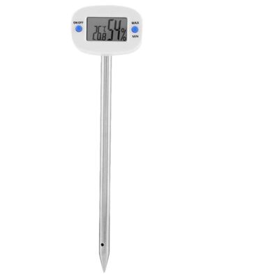 VALICLUD Stainless Steel Soil Meter for Moisture and Temperature, White