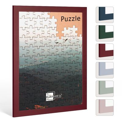 Bildershop-24 Paris Puzzle Frame, Dark Red, 48 x 64 cm (approx. 1,000 pieces)