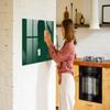 Modern Glass Magnetic Board Set, 100 x 70 cm, Bottle Green view 2