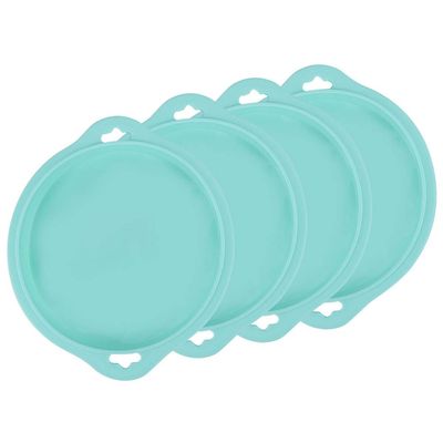 CHICIRIS Silicone Nonstick Layer Cake Mold and Bread Pan, 4-Piece Set, Pink/Green, S/L
