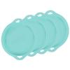 CHICIRIS Silicone Nonstick Layer Cake Mold and Bread Pan, 4-Piece Set, Pink/Green, S/L view 1