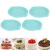 CHICIRIS Silicone Nonstick Layer Cake Mold and Bread Pan, 4-Piece Set, Pink/Green, S/L view 4